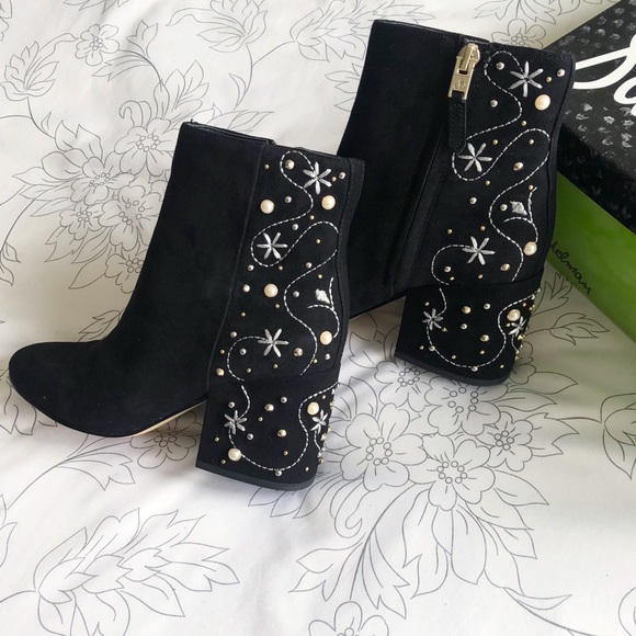 Sam Edelman Shoes - NEW Sam Edelman Embellished Block Heel Ankle Boots